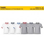 76600 Premium Cotton Adult Ringer T-Shirt