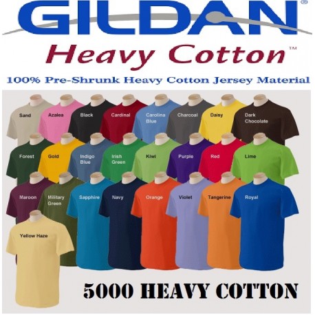 5000 Heavy cotton Adult Tee Shirt