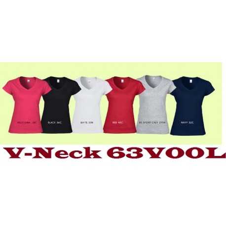 63V00L SoftStyle Ladies V-Neck Tee Shirt