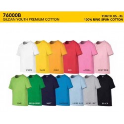 76000B Premium Cotton YOUTH Tee Shirt